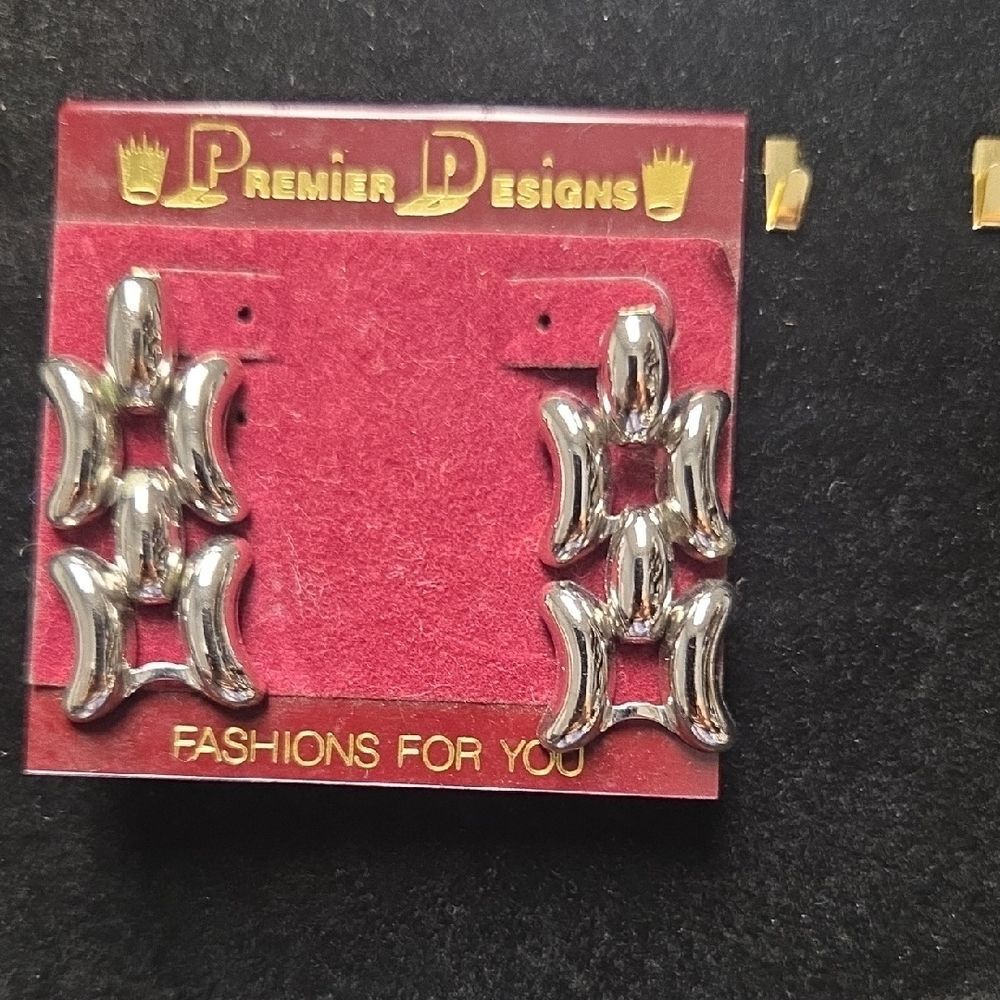Premier Designs Shiny Silver Earrings